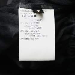 Pre Owned Giambattista Valli Black Synthetic Ruffled Asymmetric Hem Top XS