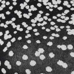 Giambattista Valli Black and White Polka Printed Knit Flared Hem Detailed Midi Dress S