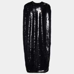 مملوكة مسبقًا Giambattista Valli Black Sequin Cape M
