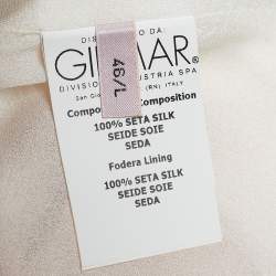 مملوكة مسبقًا فستان جيامباتيستا فالي حرير وردي خوخي مزخرف مقاس كبير - لارج