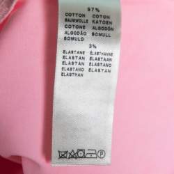 Pre Owned Giambattista Valli Neon Pink Ombre Stretch Cotton Tank Top M