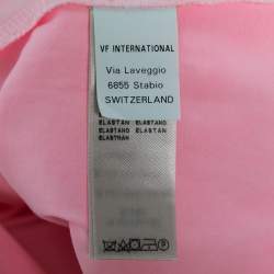 Pre Owned Giambattista Valli Neon Pink Ombre Stretch Cotton Tank Top M