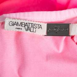Pre Owned Giambattista Valli Neon Pink Ombre Stretch Cotton Tank Top M