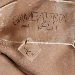 Pre Owned Giambattista Valli Light Pink Ruched Tulle Ruffle Detail Sheath Dress M