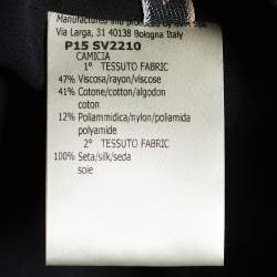 مملوكة مسبقًا Giambattista Valli Black Crepe Racer Crop Top M