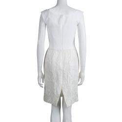 Pre Owned Giambattista Valli Off White Sleeveless Dress XS