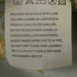 مملوكة مسبقًا فستان جيانفرانكو فيري ملفوف كريب مطبع أزرق/أصفر صغير