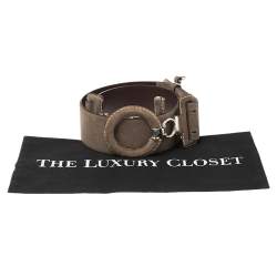 Gianfranco Ferre Brown Suede Wide Belt Size 85 CM