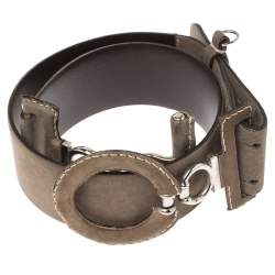 Gianfranco Ferre Brown Suede Wide Belt Size 85 CM