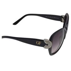 Gianfranco Ferre Black GF974-02 Crystal Embellished Gradient Square Sunglasses 