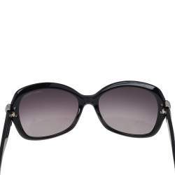 Gianfranco Ferre Black GF974-02 Crystal Embellished Gradient Square Sunglasses 
