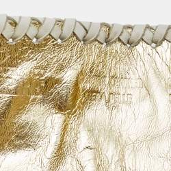 Pre Owned Gianfranco Ferre White Ostrich Leg and Leather Braided Corset Belt