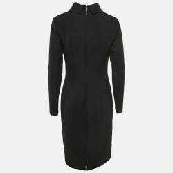 Gianfranco Ferre Black Crepe Turtle Neck Short Dress M