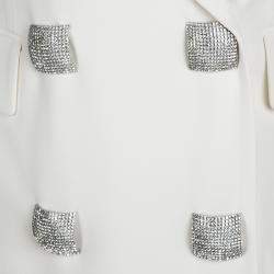 Pre Owned Gianfranco Ferre Cream Cutout Back Detail Blazer and Maxi Skirt Suit S