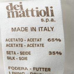 Pre Owned Gianfranco Ferre Cream Cutout Back Detail Blazer and Maxi Skirt Suit S