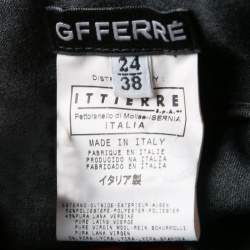 GF Ferre Grey Pintuck Stitch Detail Straight Fit Trousers S