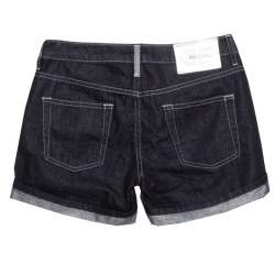 Pre Owned GF Ferre Indigo Dark Wash Metallic Denim Shorts S
