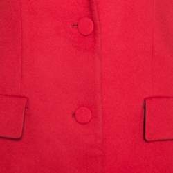 Gianfranco Ferre Red Wool and Cashmere Long Coat S