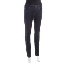 Pre Owned GF Ferre Indigo Dark Wash Denim Tapered Jeans S