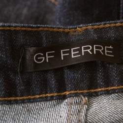 Pre Owned GF Ferre Indigo Dark Wash Denim Tapered Jeans S