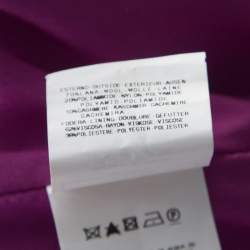 GF Ferre Purple Wool Button Front Long Coat S