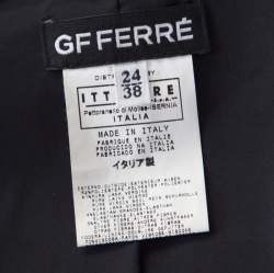 Gianfranco Ferre Black Wool Blend Pin Stripe Suit S