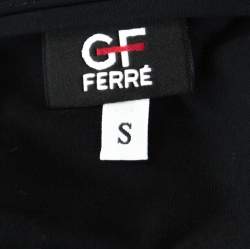 GF Ferre Black Panther Print Jersey Scoop Neck Top S