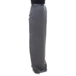 Gianfranco Ferre Grey Wool & Silk Blend Maxi Skirt M