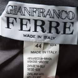 Gianfranco Ferre Grey Wool & Silk Blend Maxi Skirt M