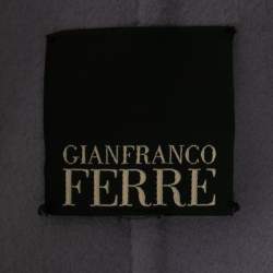 Gianfranco Ferre Light Purple Wool Pleat Detail Coat XL