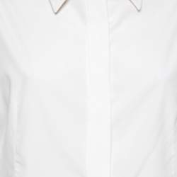 Gianfranco Ferre Off White Cotton Tassel Detail Button Front Shirt XL