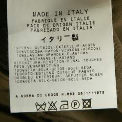 Pre Owned Gianfranco Ferre Olive Green Jersey Draped Cut Out Detail Maxi Dress XL