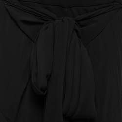 Gianfranco Ferre Vintage Silk-Chiffon Wrap-Effect Wide Leg Pants L