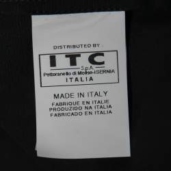 Pre Owned Gianfranco Ferre Vintage Black Cotton Button Detail Tie-Fastening Shirt XL