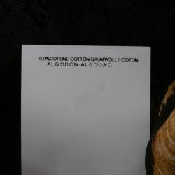 Pre Owned Gianfranco Ferre Brown Vintage Animal Print Chiffon & Lace Trim Halterneck Dress L