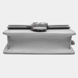 Gianfranco Ferre Grey Leather Logo Flap Shoulder Bag