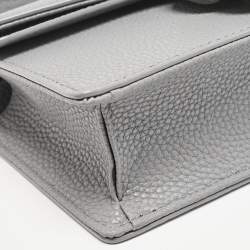 Gianfranco Ferre Grey Leather Logo Flap Shoulder Bag