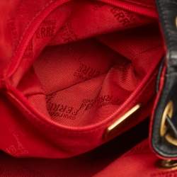 مملوكة مسبقًا حقيبة ظهر جيانفرانكو فيري جلد سوداء صغيرة برباط