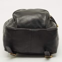 مملوكة مسبقًا حقيبة ظهر جيانفرانكو فيري جلد سوداء صغيرة برباط