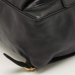 مملوكة مسبقًا حقيبة ظهر جيانفرانكو فيري جلد سوداء صغيرة برباط