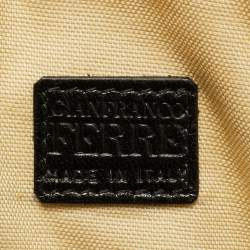 Pre Owned Gianfranco Ferre Beige/Black Watersnake and Leather Charm Satchel