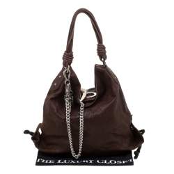 Pre Owned Gianfranco Ferre Brown Leather Hobo