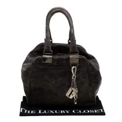 Pre Owned Gianfranco Ferre Grey Leather Satchel