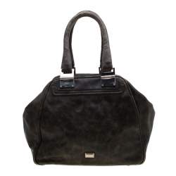 Pre Owned Gianfranco Ferre Grey Leather Satchel