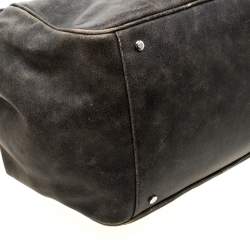 Pre Owned Gianfranco Ferre Grey Leather Satchel