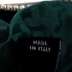 Pre Owned Gianfranco Ferre White/Pink Floral Print Canvas and Leather Pocket Shoulder Bag