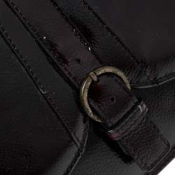  Gianfranco Ferre Burgundy Patent Leather Satchel