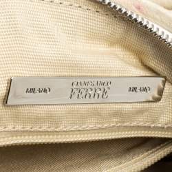 Pre Owned Gianfranco Ferre Cream Leather Side Pocket Shoulder Bag