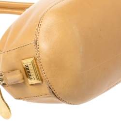 Pre Owned Gianfranco Ferre Beige Leather Bowler Bag