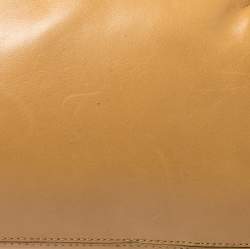 Pre Owned Gianfranco Ferre Beige Leather Bowler Bag